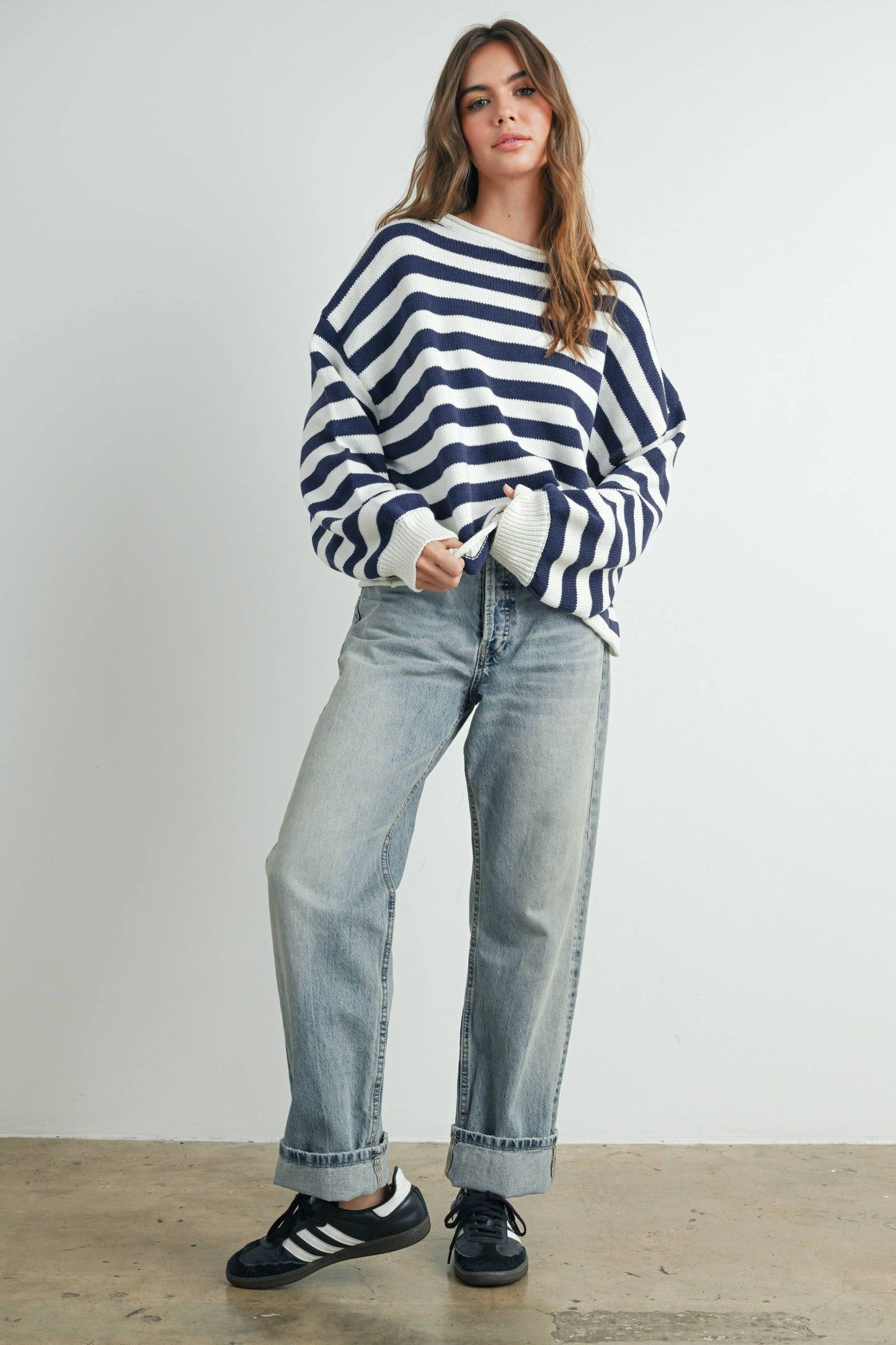 Stripped Sweater Top