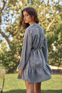 Plaid Detail Button Up