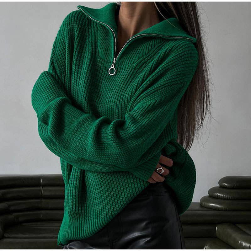 Half Zip Knit Outerwear