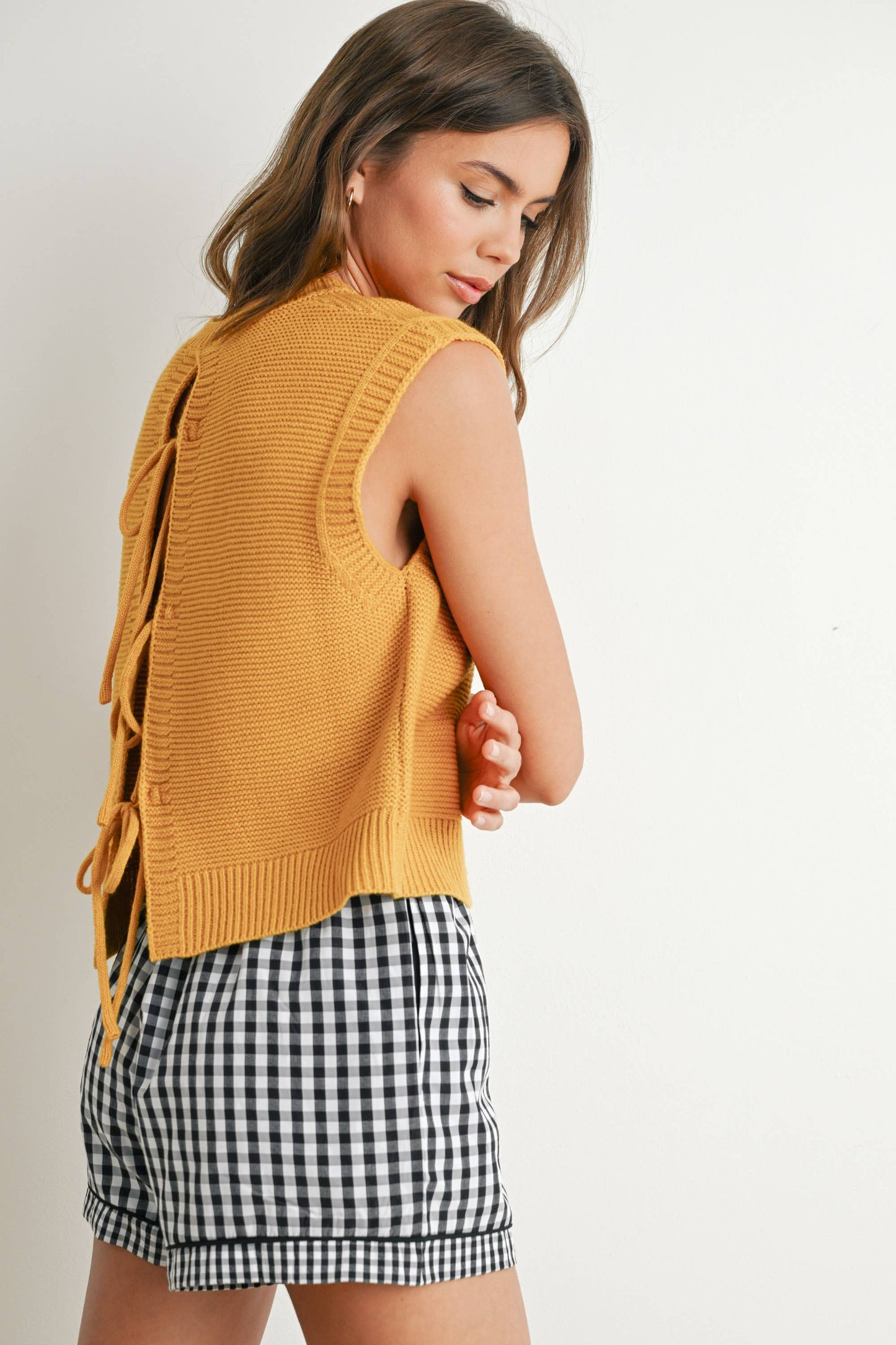 Sweater Top with Tie Back