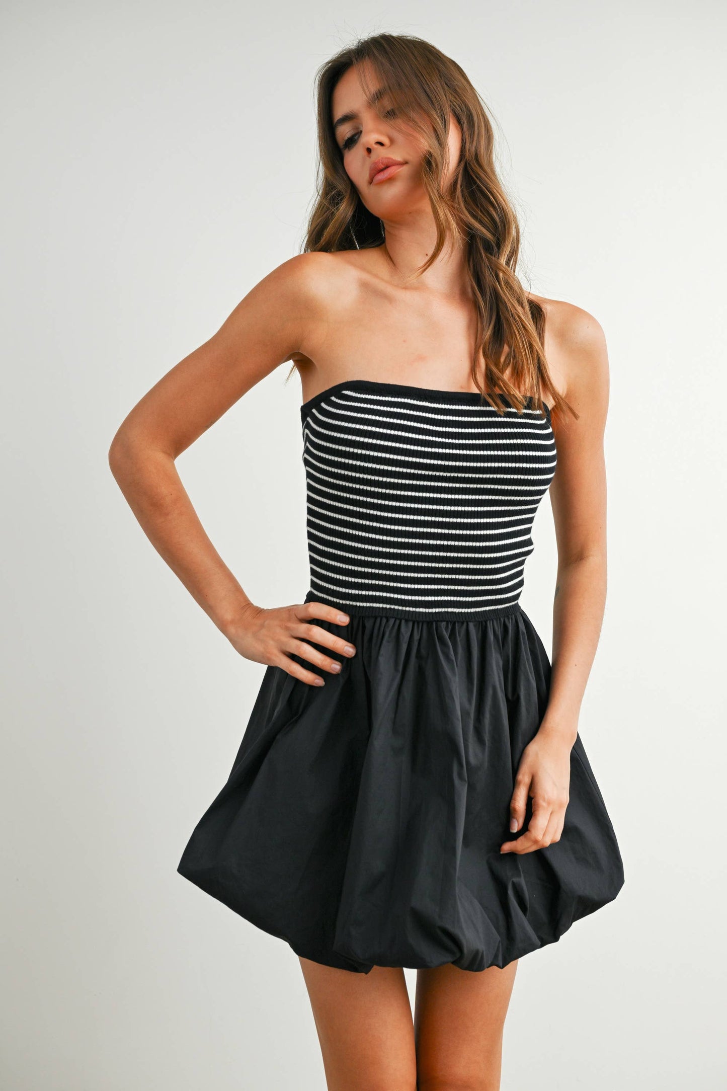 Bubble Hem Mini Skirt Dress