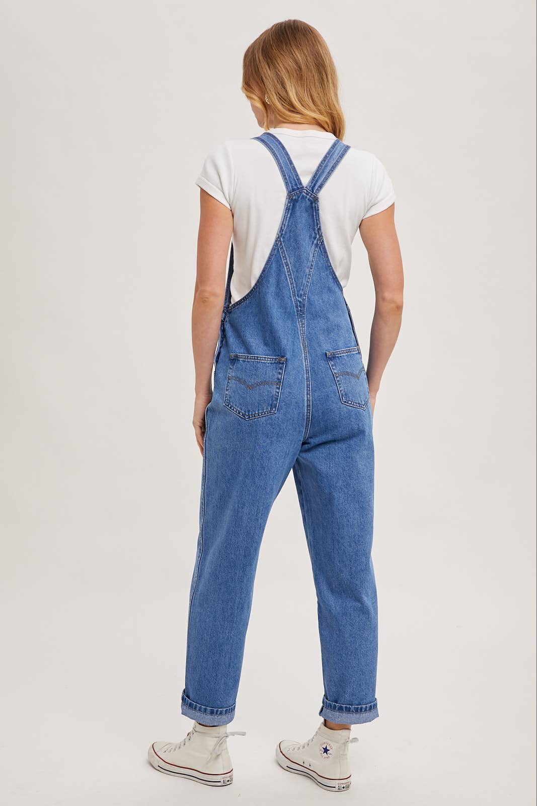 Denim Straightleg Overalls