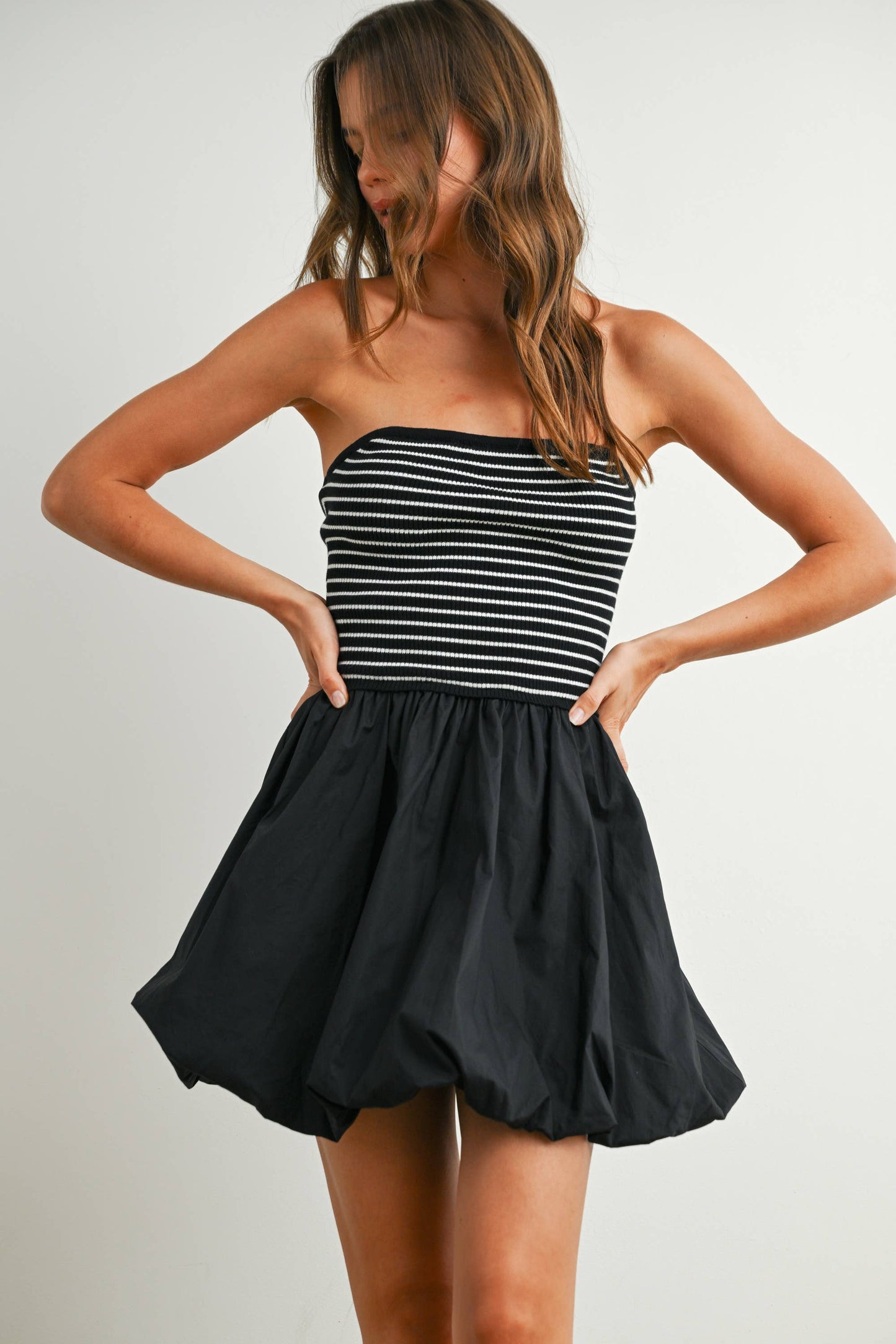 Bubble Hem Mini Skirt Dress