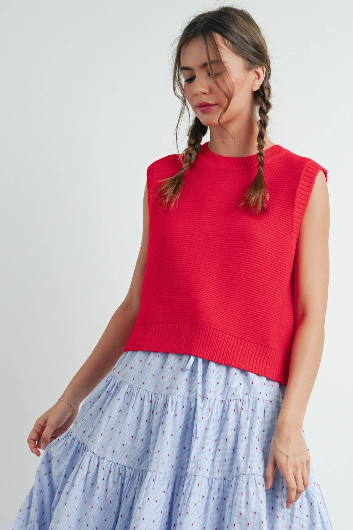 Sweater Top with Tie Back