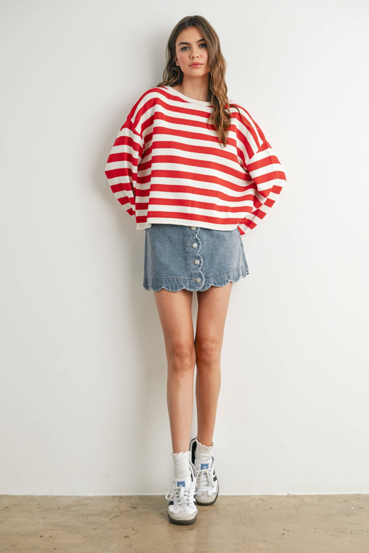 Stripped Sweater Top