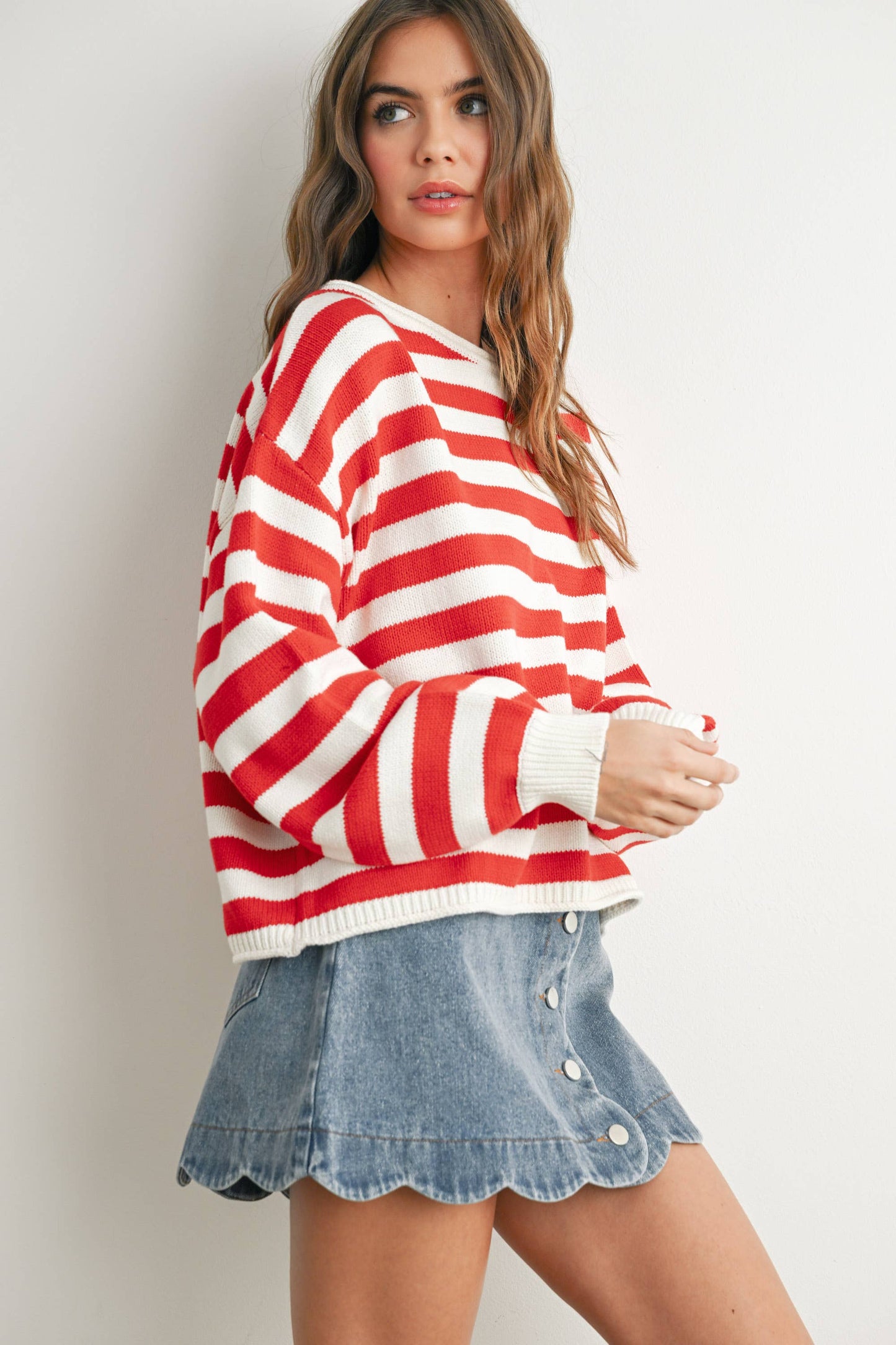 Stripped Sweater Top