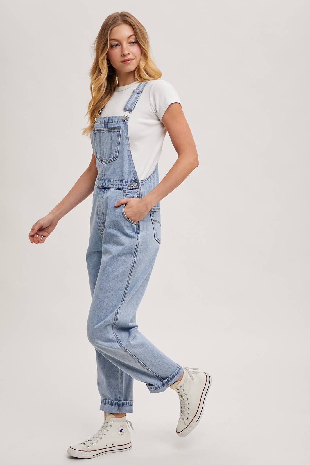Denim Straightleg Overalls