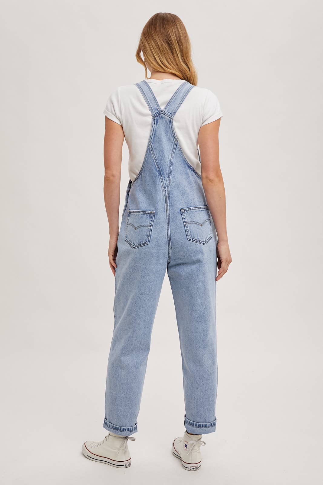 Denim Straightleg Overalls