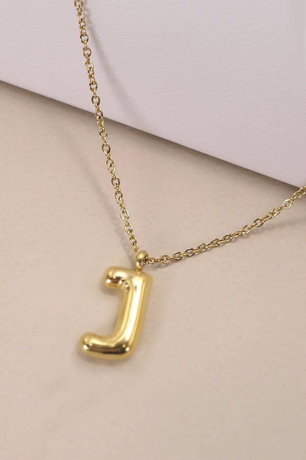18K Stainless Steel Tarnish Free Initial Necklace