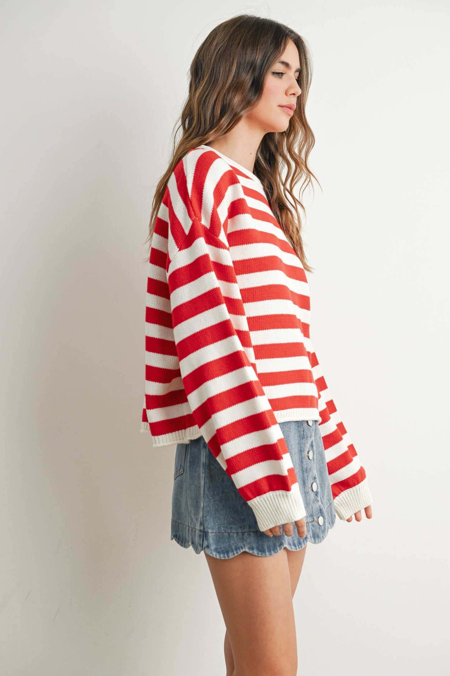 Stripped Sweater Top