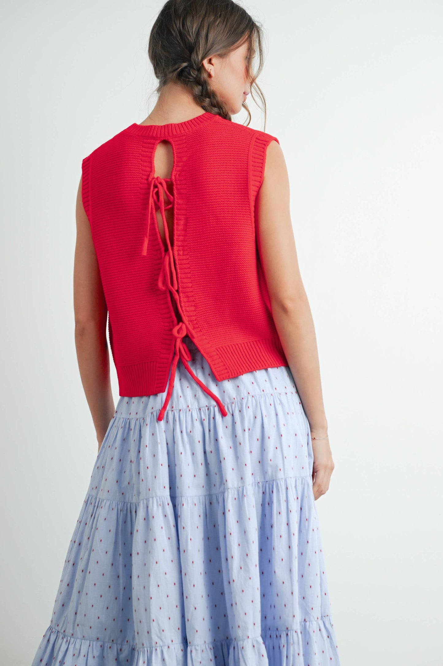 Sweater Top with Tie Back