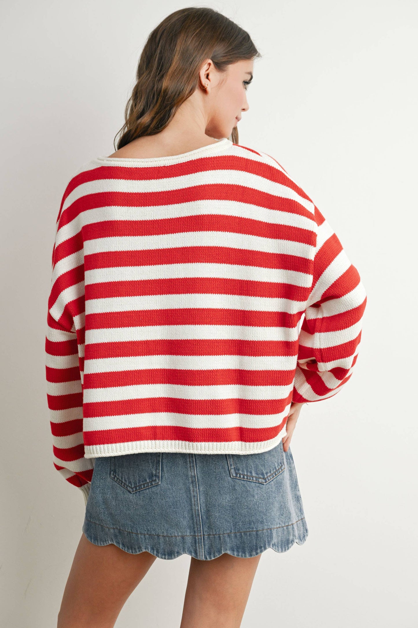 Stripped Sweater Top