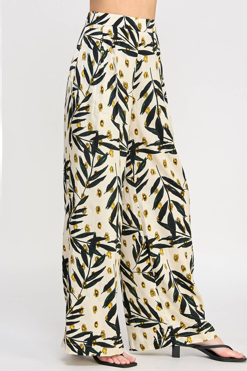 Printed High Waisted Trousers