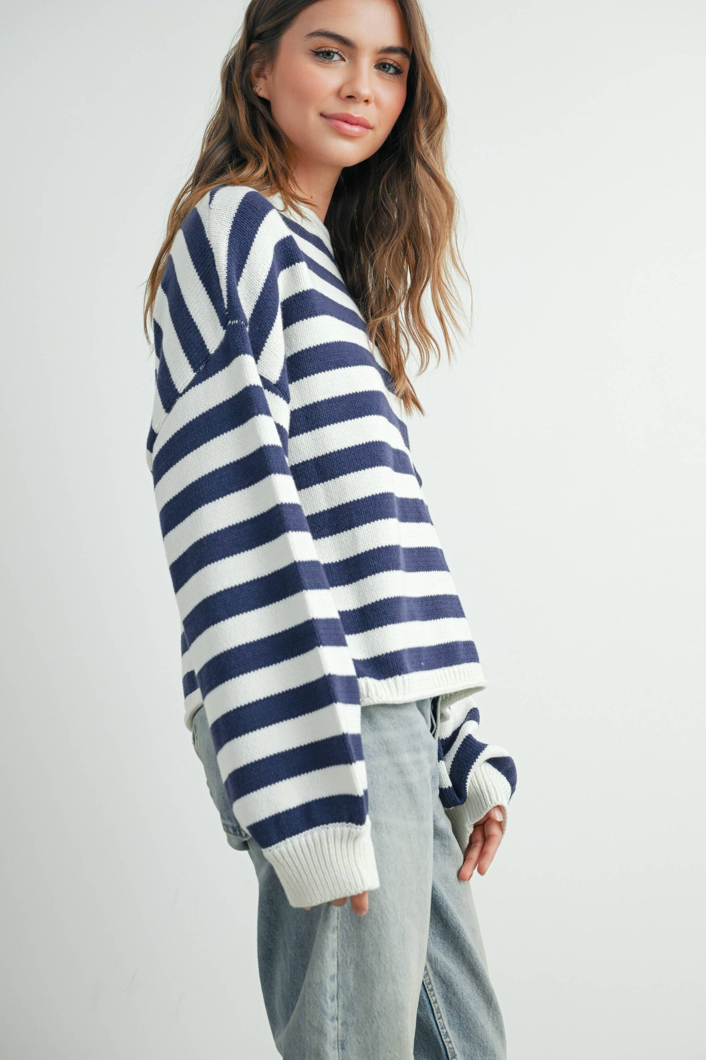 Stripped Sweater Top
