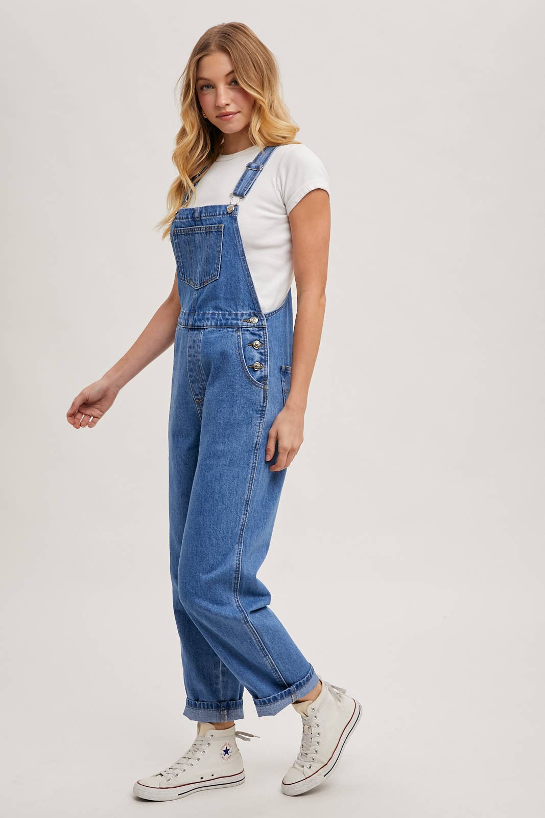 Denim Straightleg Overalls