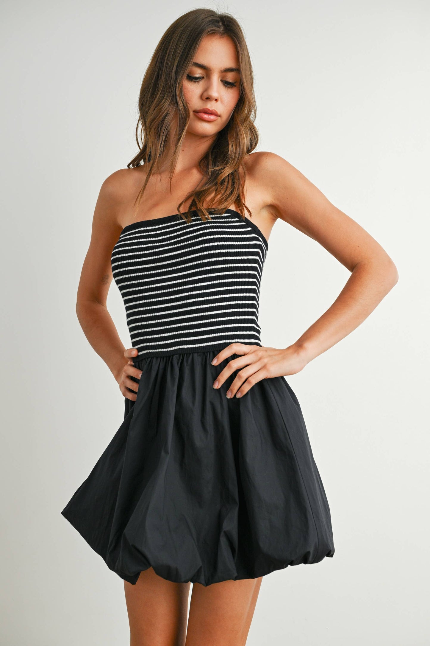 Bubble Hem Mini Skirt Dress