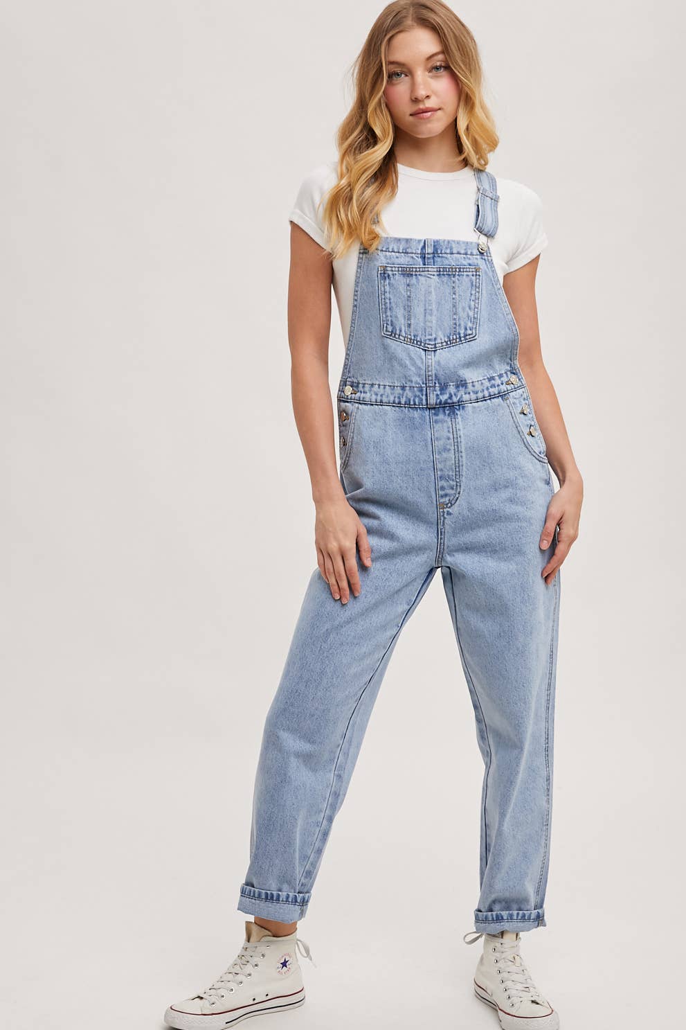 Denim Straightleg Overalls