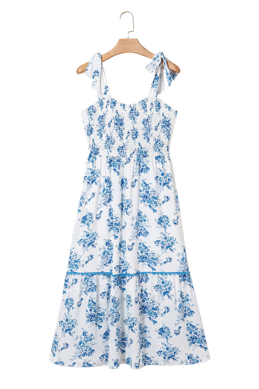 Blue Floral Print Sundress