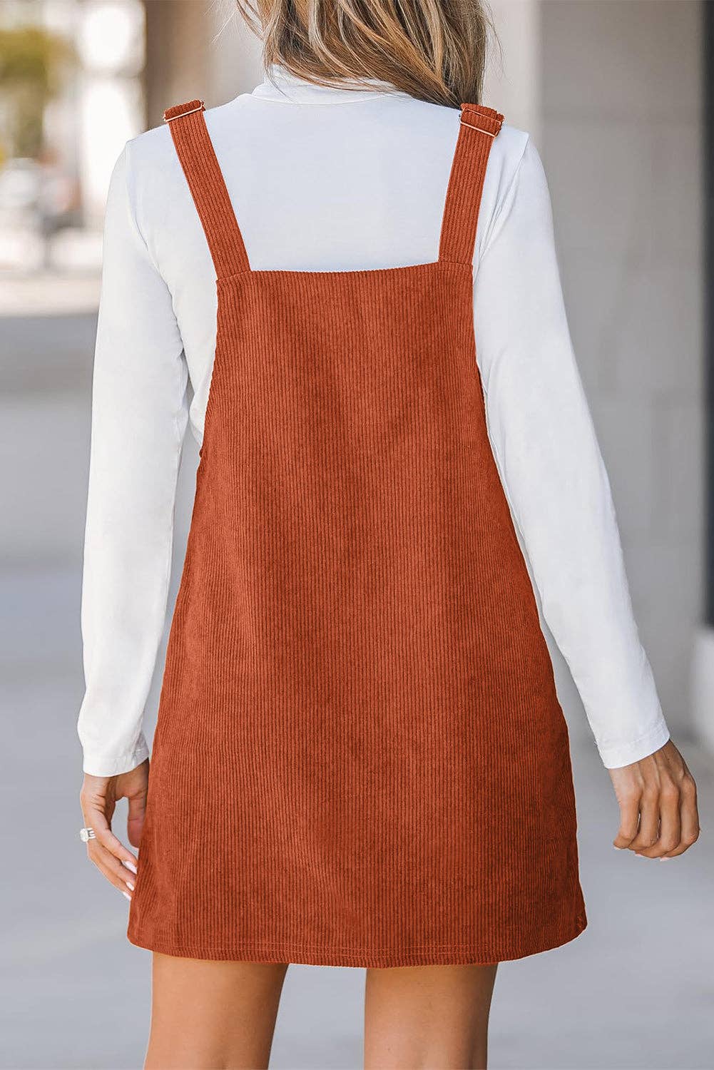 Corduroy Sleeveless Overall Dress