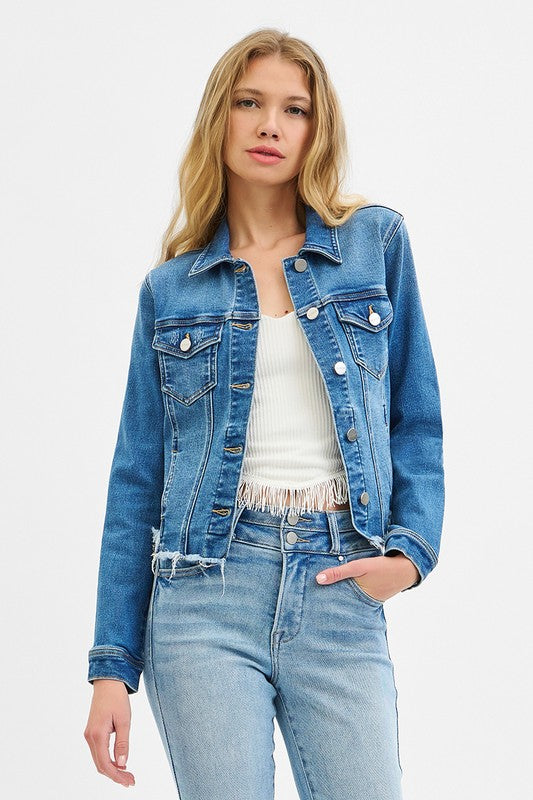 Risen Frayed Denim Jacket