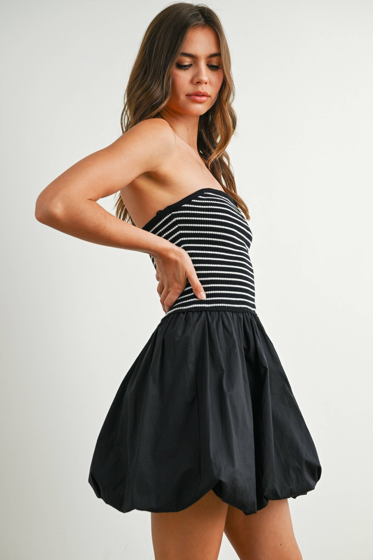 Bubble Hem Mini Skirt Dress