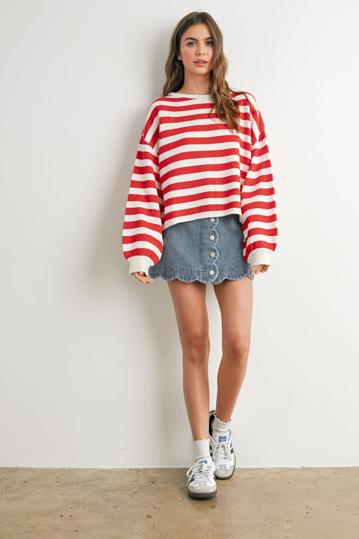 Stripped Sweater Top