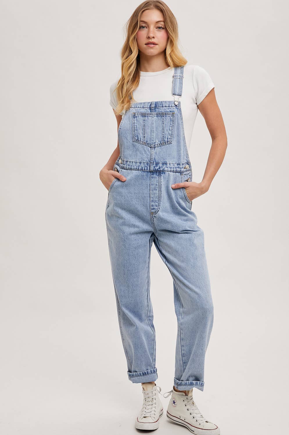 Denim Straightleg Overalls