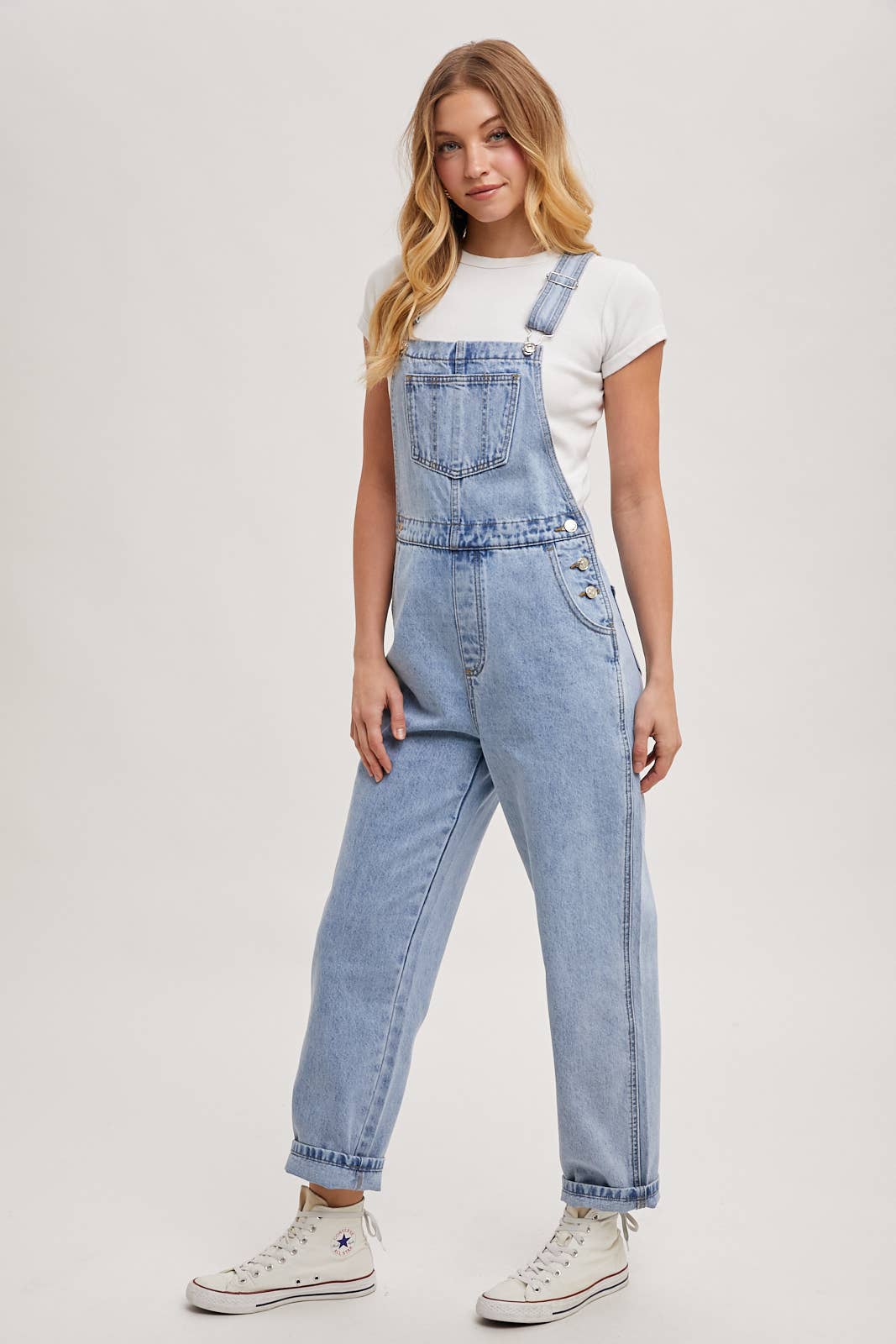 Denim Straightleg Overalls
