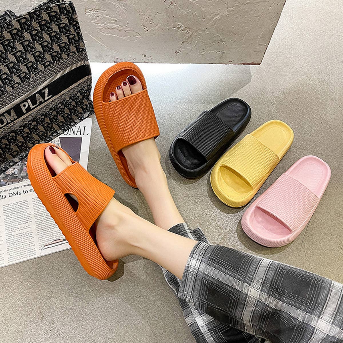 Slide Solid Color Sandals
