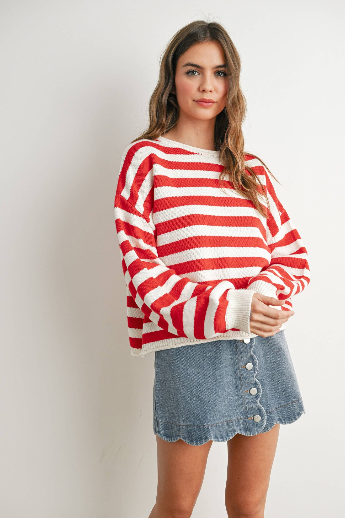 Stripped Sweater Top