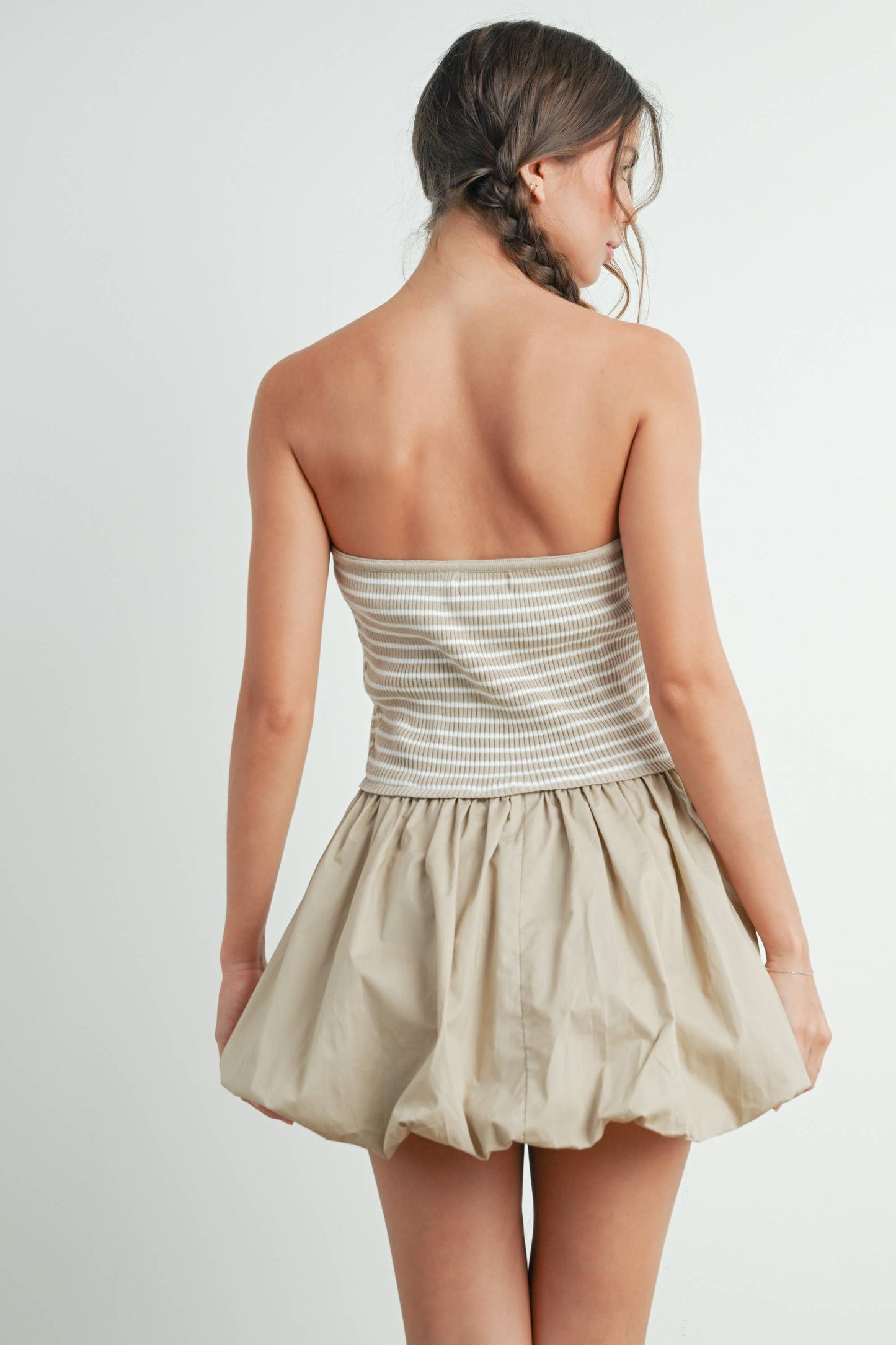 Bubble Hem Mini Skirt Dress