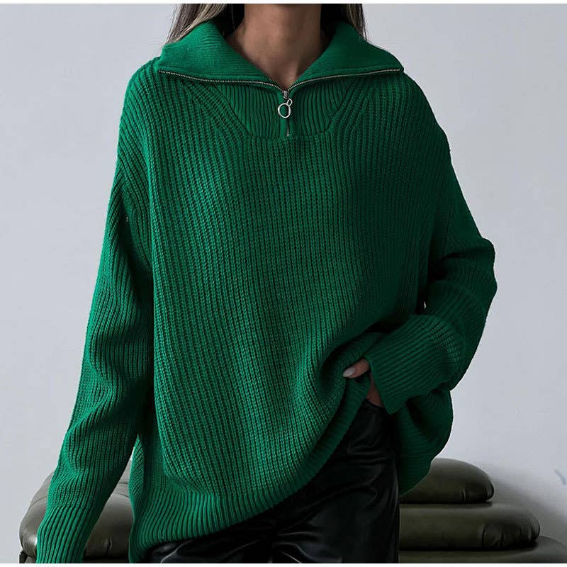 Half Zip Knit Outerwear