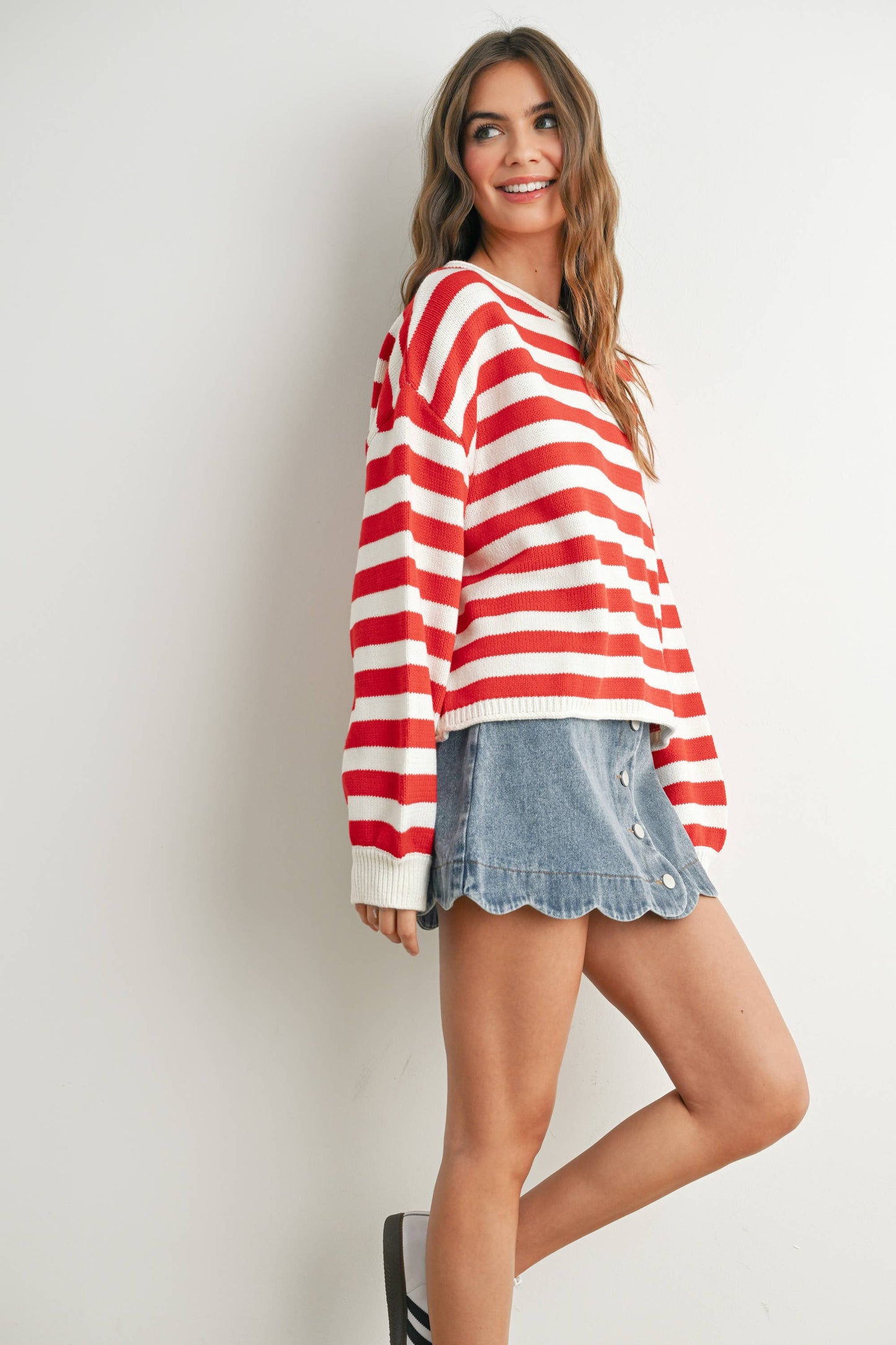 Stripped Sweater Top