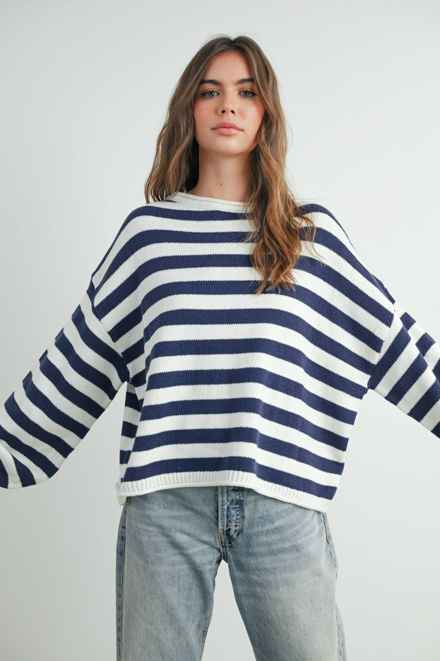 Stripped Sweater Top
