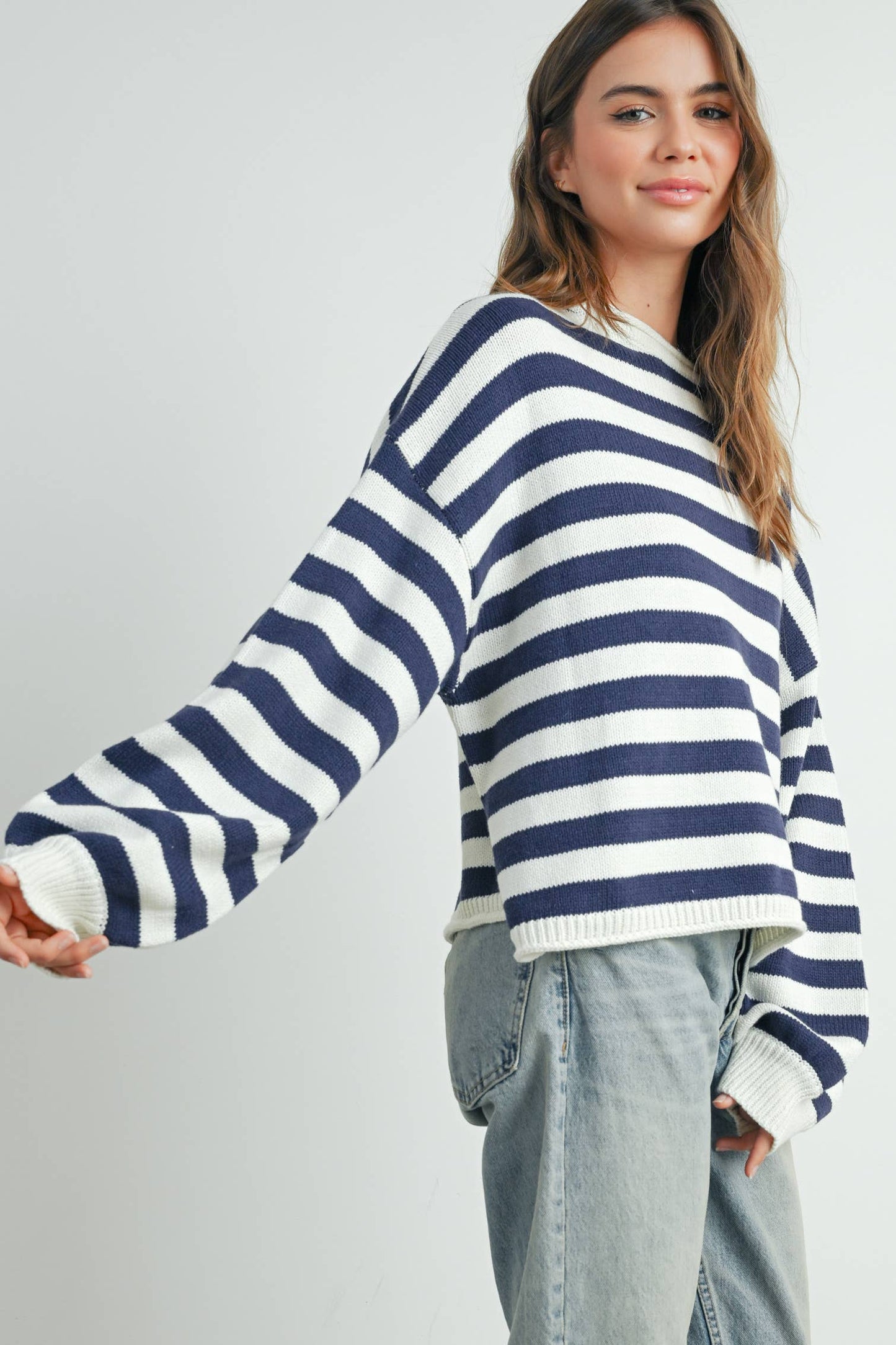 Stripped Sweater Top