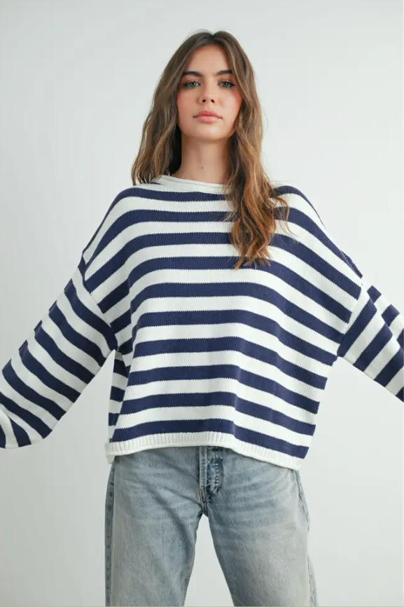 Stripped Sweater Top