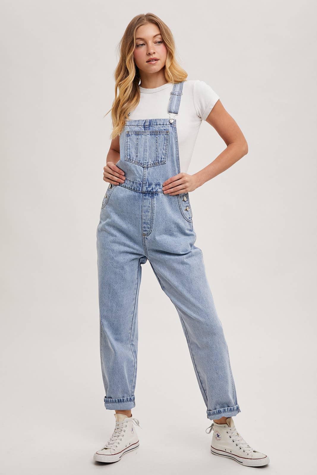 Denim Straightleg Overalls