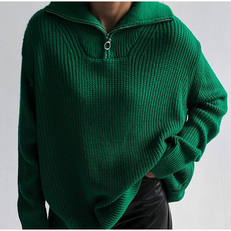 Half Zip Knit Outerwear