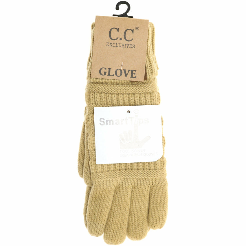 Knit CC Gloves with Lining G25: Dark Grey