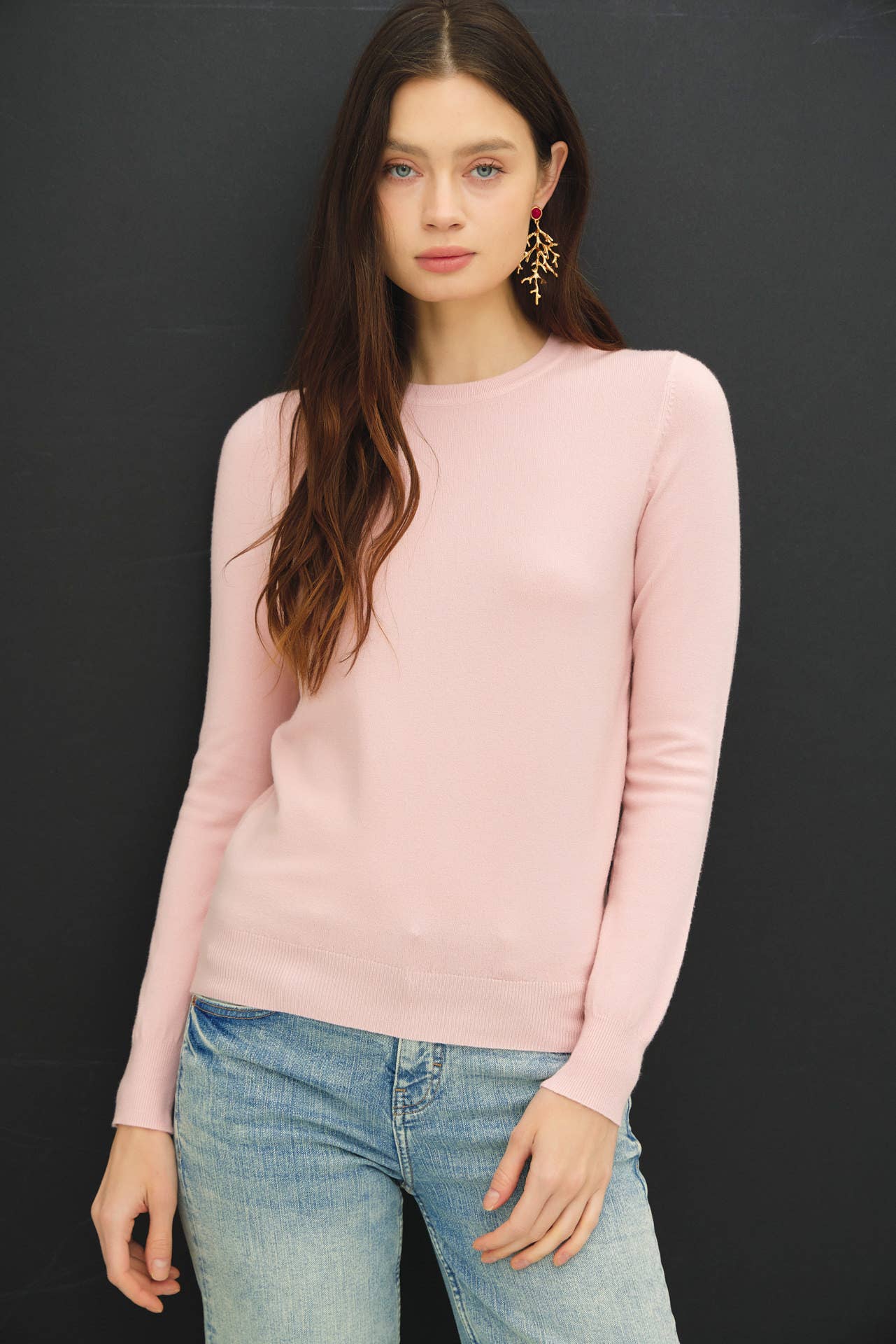 Crew Neck Soft Knit Sweater