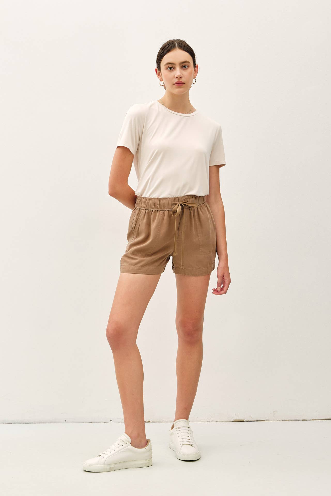 High Rise Pull On Tencel Short