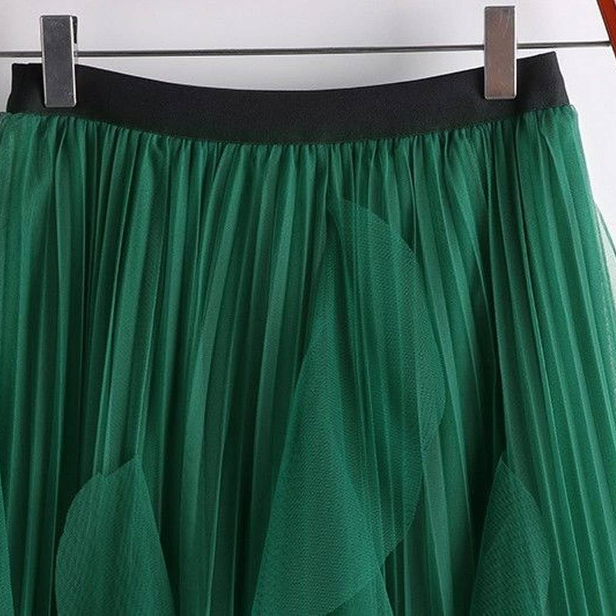 Tulle Pleated Skirt
