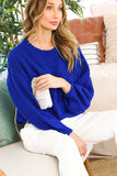 Waffle Knit Sweater Top