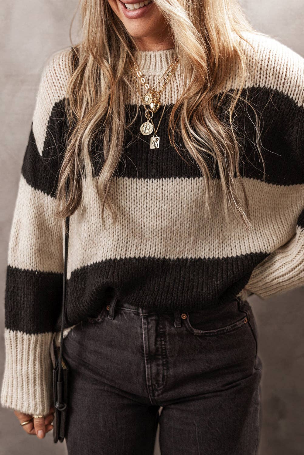 Colorblock Stripe Pullover Sweater