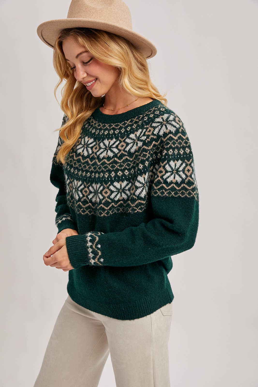 HOLIDAY FAIR ISLE KNIT SWEATER