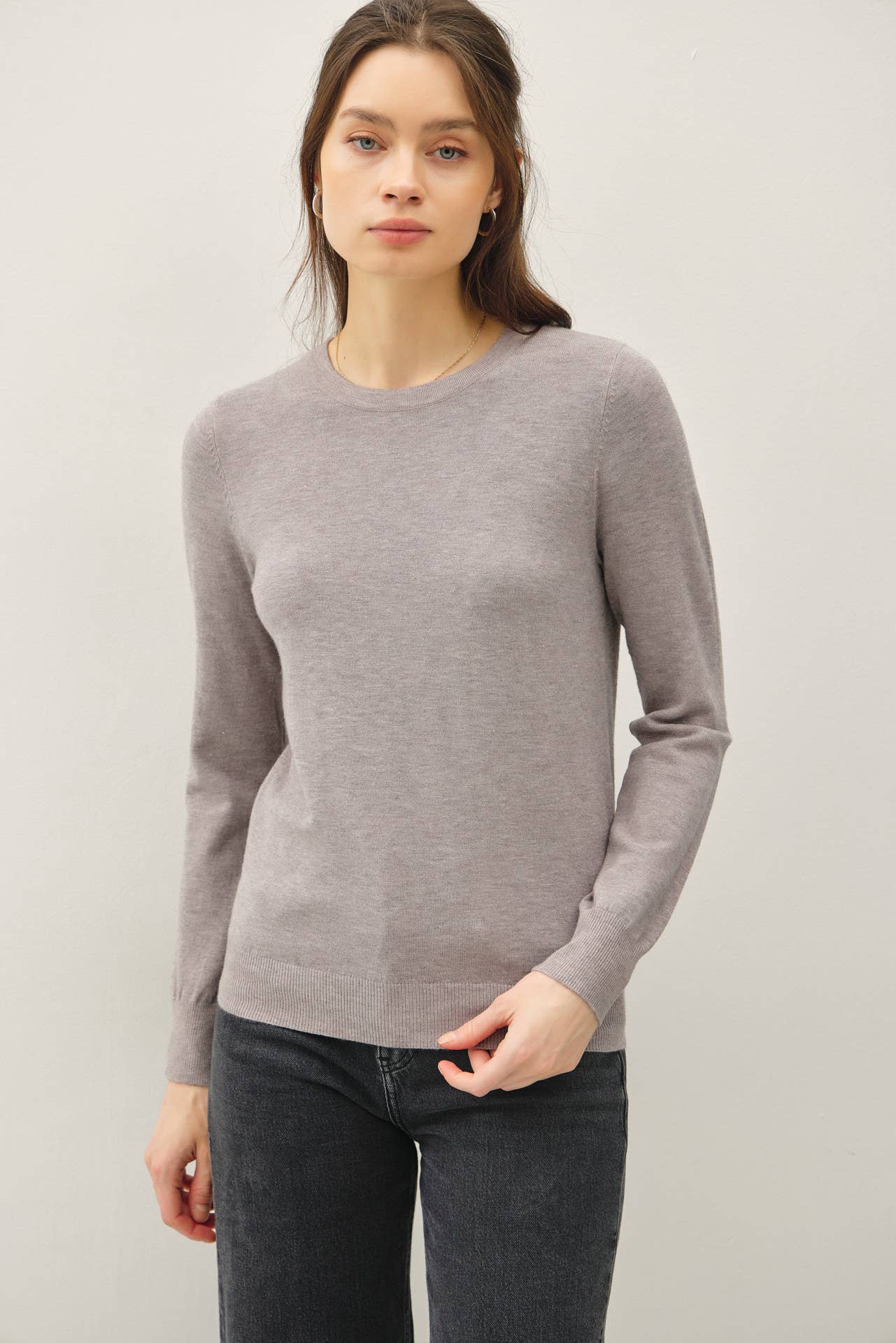 Crew Neck Soft Knit Sweater
