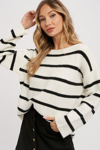 Striped Ribbed Pullover