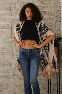 PomPom Trim Kimono