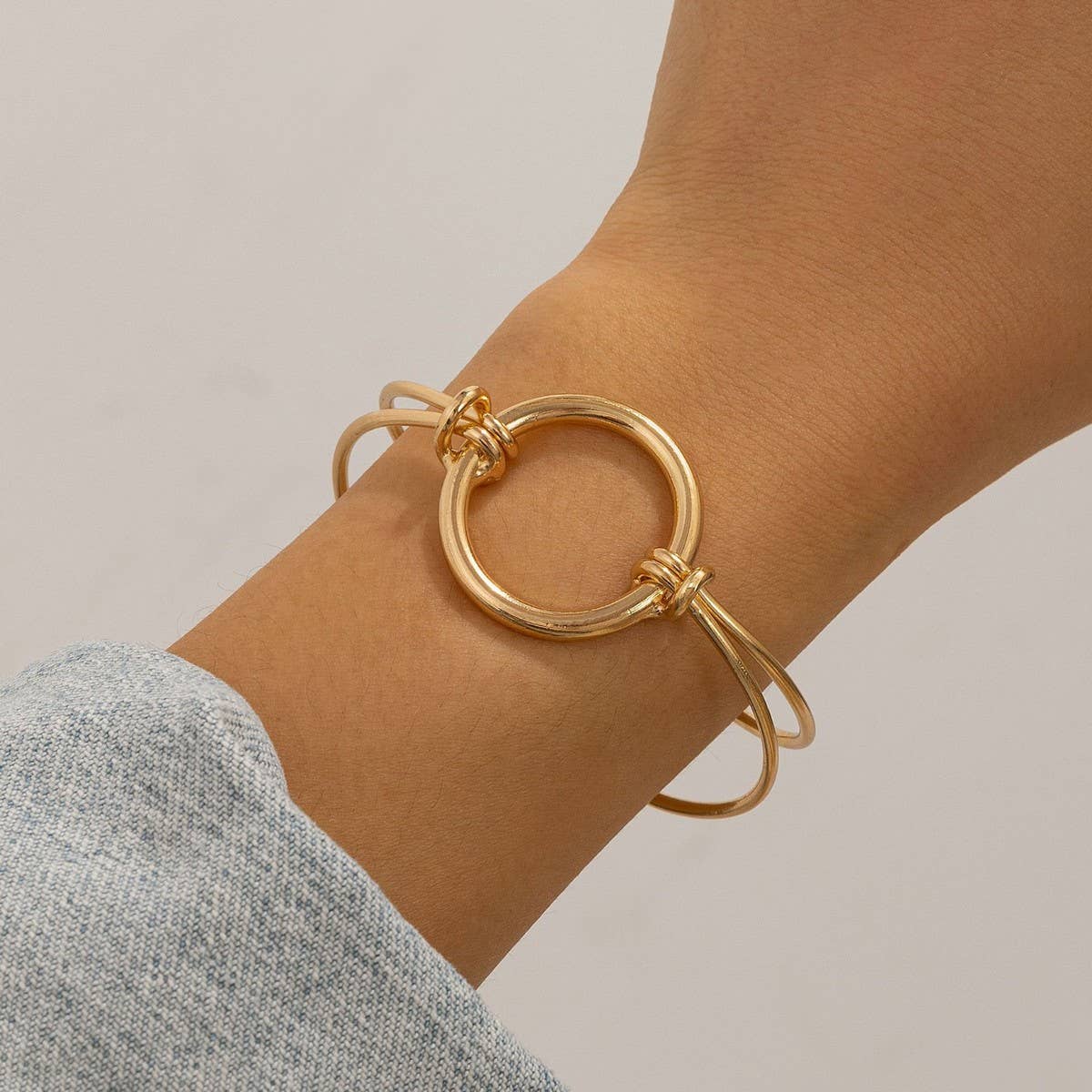 Knotted Bracelet Gold Color