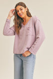 V-Neck Long Sleeve Pocket Top